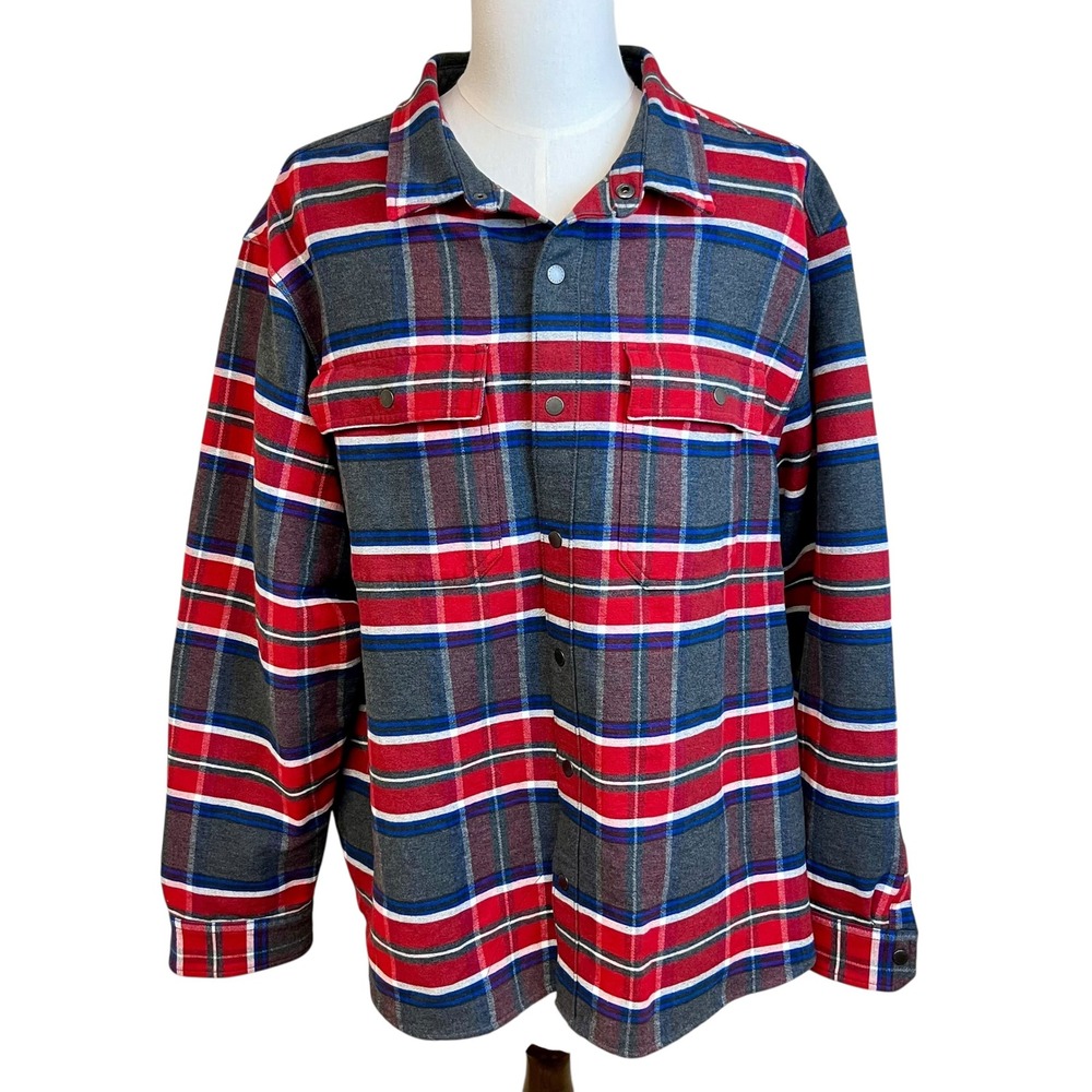 ALASKAN HARDGEAR Duluth Trading Co.‎ Flannel Shirt Shacket 3XL Plaid Jacket